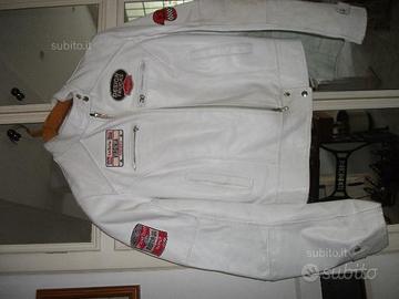 Giubbotto pelle bianco