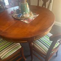 SET TAVOLO ROTONDO ALLUNGABILE