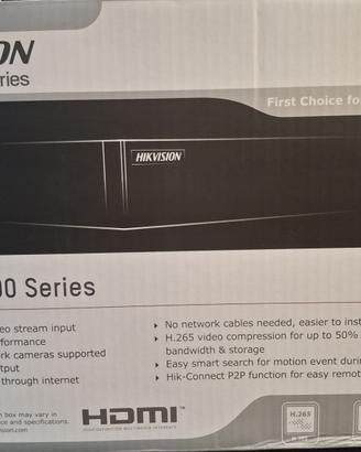 NVR HIKVISION  WIFI 8 CANALI CON HD 500GB