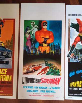 3 locandine Goldaface Superman invincibile poster