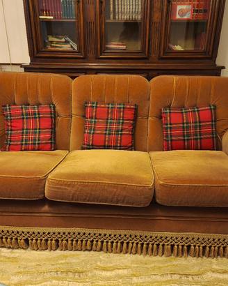 Set Salotto Vintage: Divano 3 Posti + 2 Poltrone 