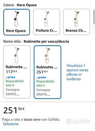 Kit doccia vasca