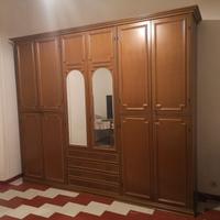 Armadio 4 stagioni noce impiallacciato con specchi