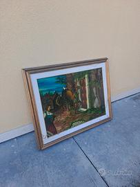 Quadro dipinto olio su tela firmato Contin Romeo