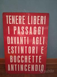 Cartello estintori