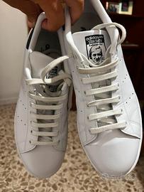 Sneakers Adidas Stan Smith bianco e blu 
