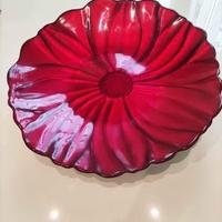 Piatto/Ciotola in vetro Rosso- Vetro artigianale