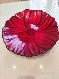 Piatto/Ciotola in vetro Rosso- Vetro artigianale
