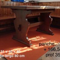 Tavolo fratino con panche