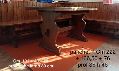 Tavolo fratino con panche