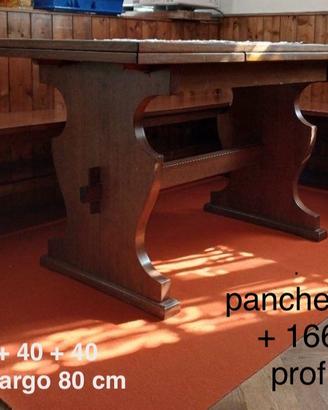 Tavolo fratino con panche