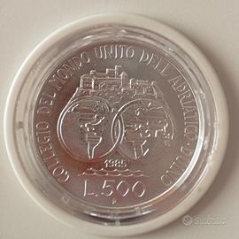 500 lire argento commemorativa del 1985