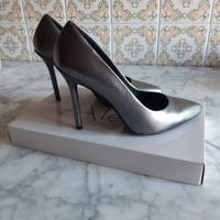 SCARPE ALESYA TACCO 10 CM. COLORE ARGENTO 