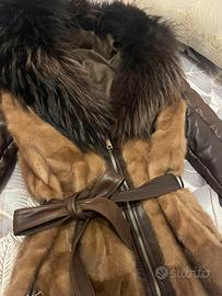 Giubbotto in pelle e pelliccia