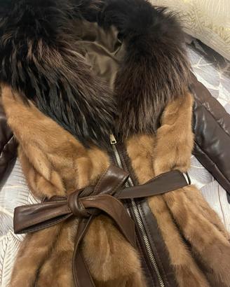 Giubbotto in pelle e pelliccia