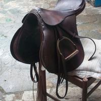Sella da equitazione Pariani, vero cuoio pregiato
