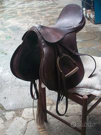 Sella da equitazione Pariani, vero cuoio pregiato