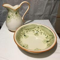 Broccabrocca e ciotola dipinte a mano