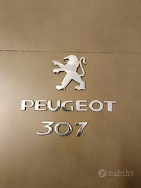 Logo e Scritta portellone posteriore Peugeot 307