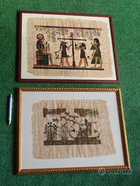 Papiro originale firmati lotto 2 quadri
