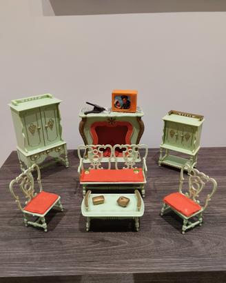 Mobili vintage miniatura per case delle bambole 