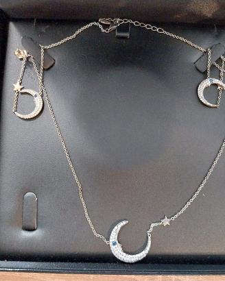 Collana e orecchini luna