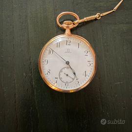 Omega d’oro da tasca d’epoca completo di catena