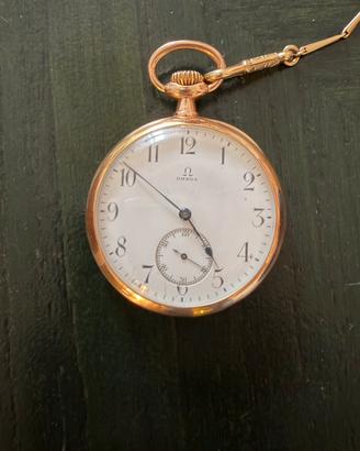 Omega d’oro da tasca d’epoca completo di catena