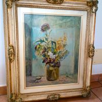 SCONOSCIUTO - VASO DI FIORI - QUADRO - 50 x 40 cm