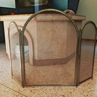 Parascintille da camino, in ottone, Italia, anni '