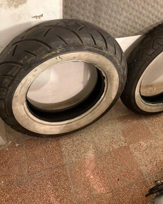 Coppia pneumatici Metzeler White Wall per Cruiser