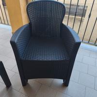 Salotto da giardino in polipropilene 