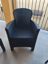 Salotto da giardino in polipropilene 