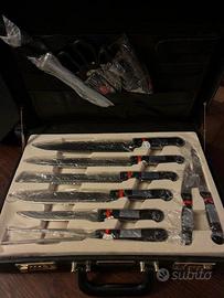 valigetta con servizio posate acciaio