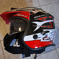 Casco Trial con visiera/lente trasparente taglia L