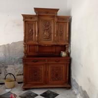 credenza antica in noce massello 