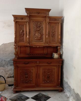 credenza antica in noce massello 