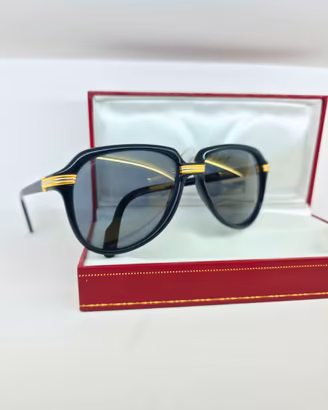 Cartier Vintage Vitesse NOS Black Gold Occhiali
