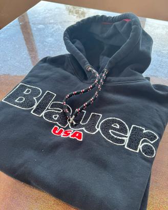 Felpa Blauer nera con cappuccio taglia xl