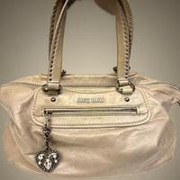 Borsa Miu Miu in pelle grigia