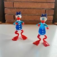 Coppia paperelle vetro stile Murano