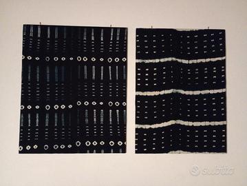 L'Anima del Mali: Coppia di Tele in Tessuto Tradiz