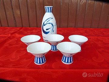 Servizio per saké vintage porcellana giapponese
