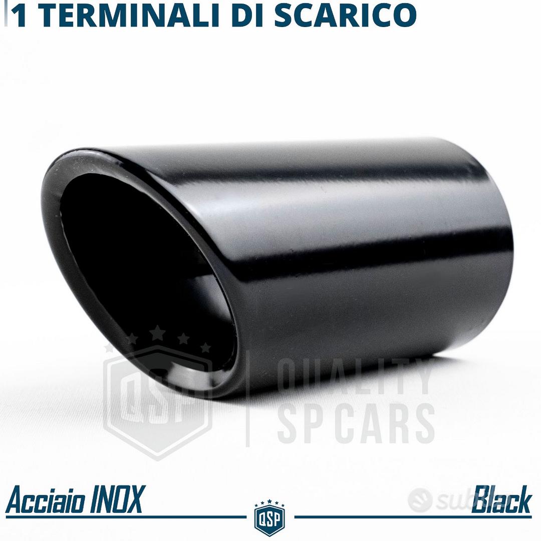 TERMINALE di Scarico Auto Tondo in ACCIAIO Inox Cromato