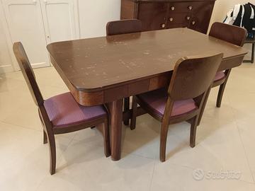 Tavolo con Sedie anni 40