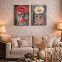 Dipinto Coppia Quadri Artistici Moderni 30x40