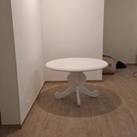 Tavolo rotondo massello 120 cm ⚪ shabby chic – lac