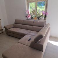 cucina, divano, parete attrezzata, camera da letto