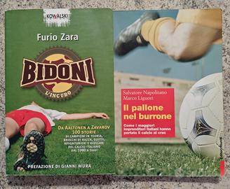 2 libri calcio Bidoni e Il pallone nel burrone