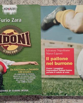 2 libri calcio Bidoni e Il pallone nel burrone